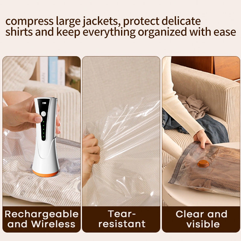 Small vacuum sealing machine for home use, handheld sealing bags